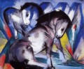 Dos caballos abstracto Franz Marc German
